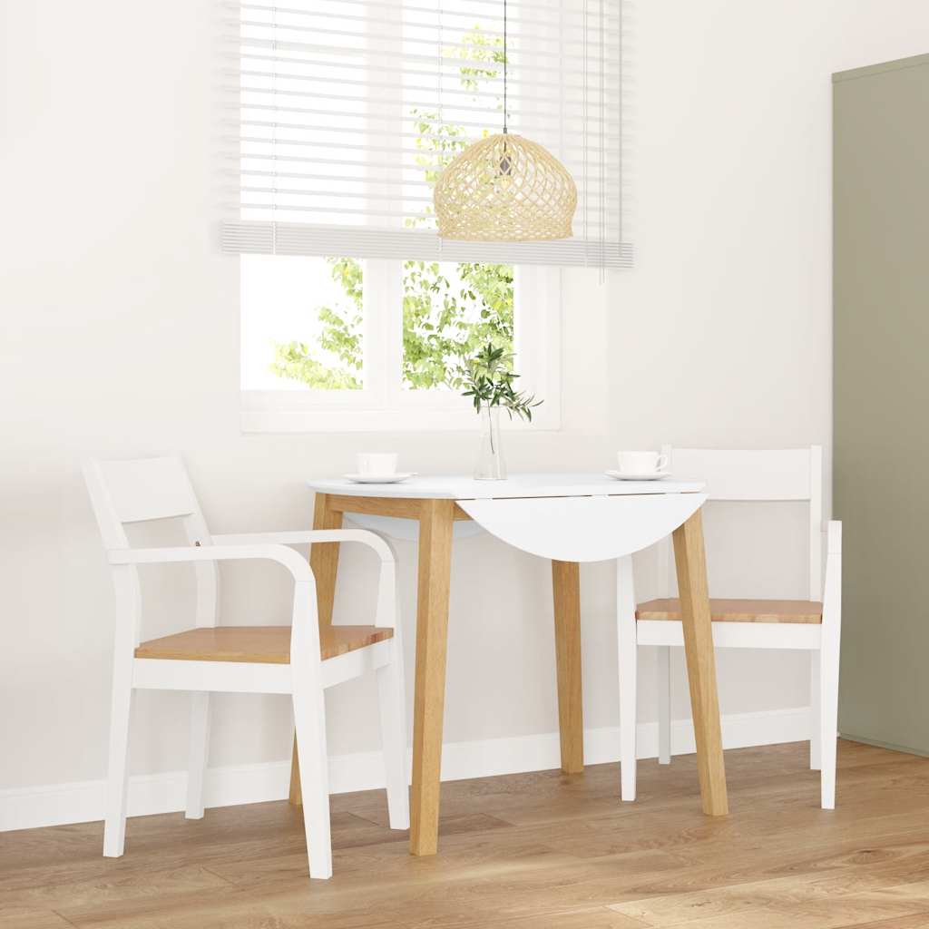 Sillas De Comedor Con Cojines 2Uds Madera Maciza Natural Caucho