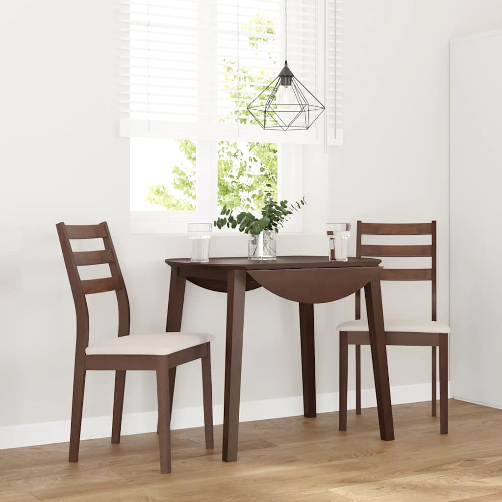 Sillas De Comedor Con Cojines 2Uds Madera Maciza Blanco Caucho