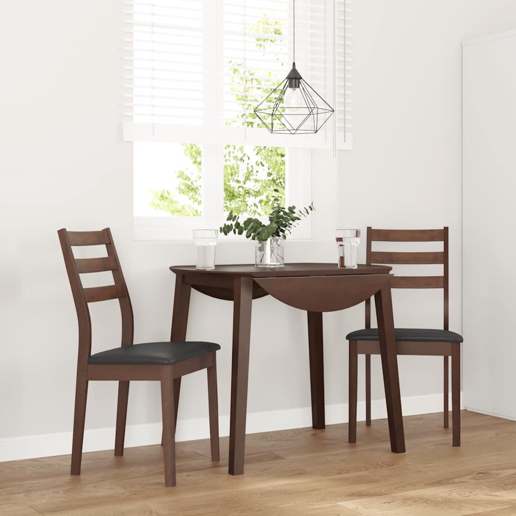 Sillas De Comedor Con Cojines 2Uds Madera Maciza Blanco Caucho