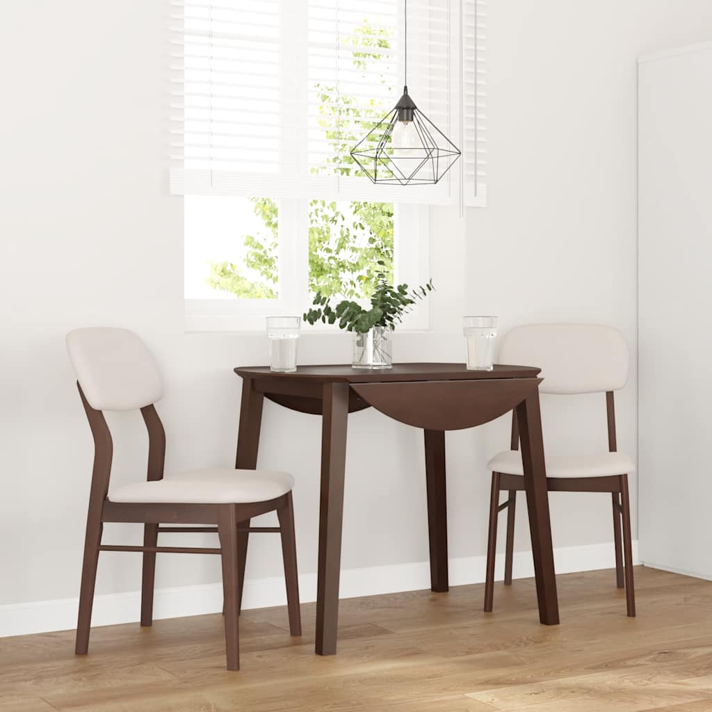 Sillas De Comedor Con Cojines 2Uds Madera Maciza Blanco Caucho