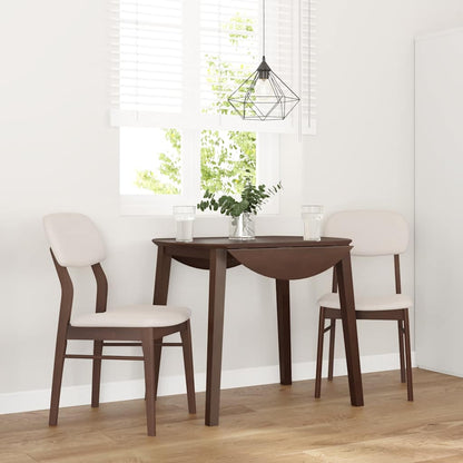 Sillas De Comedor Con Cojines 2Uds Madera Maciza Blanco Caucho