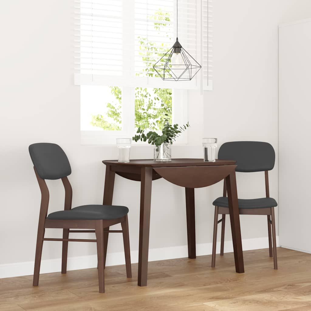 Sillas De Comedor Con Cojines 2Uds Madera Maciza Blanco Caucho