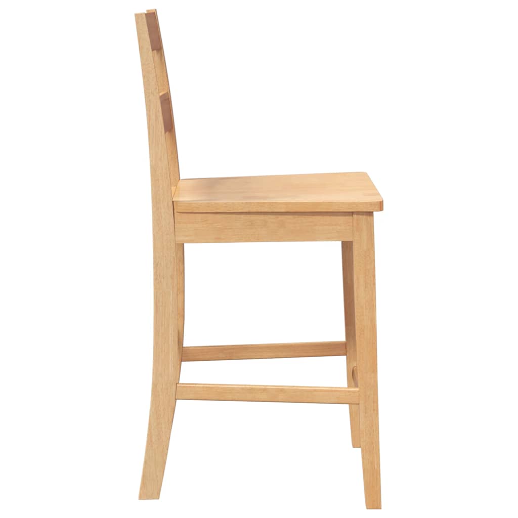 Taburetes De Bar 2 Uds Madera Maciza Caucho
