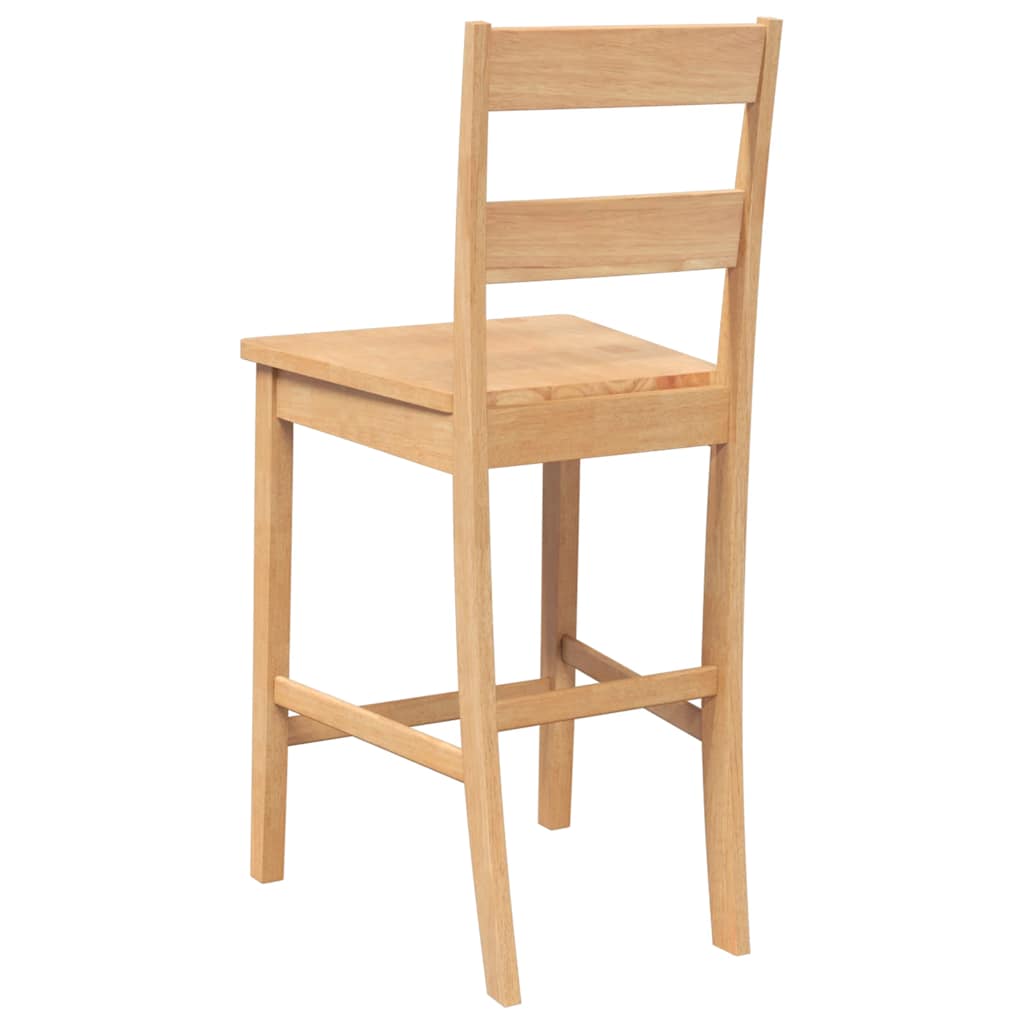 Taburetes De Bar 2 Uds Madera Maciza Caucho