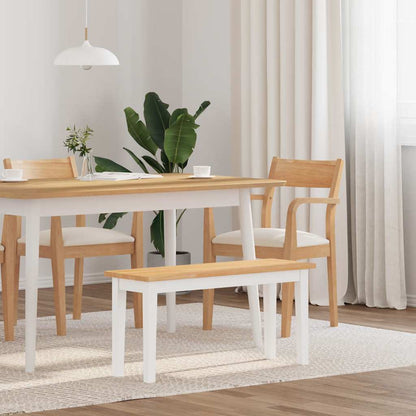 Banco 90 Cm Madera Maciza Caucho