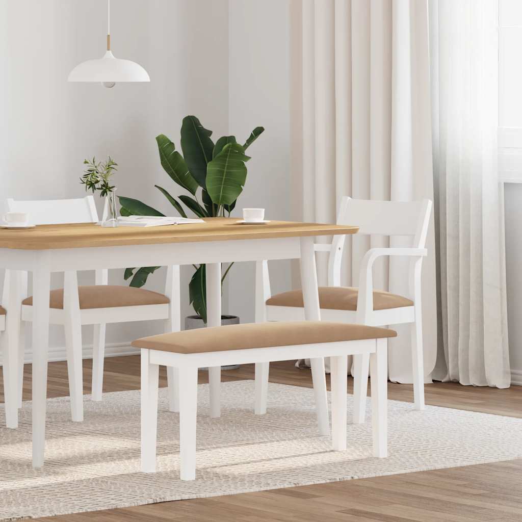 Banco 90 Cm Madera Maciza Caucho