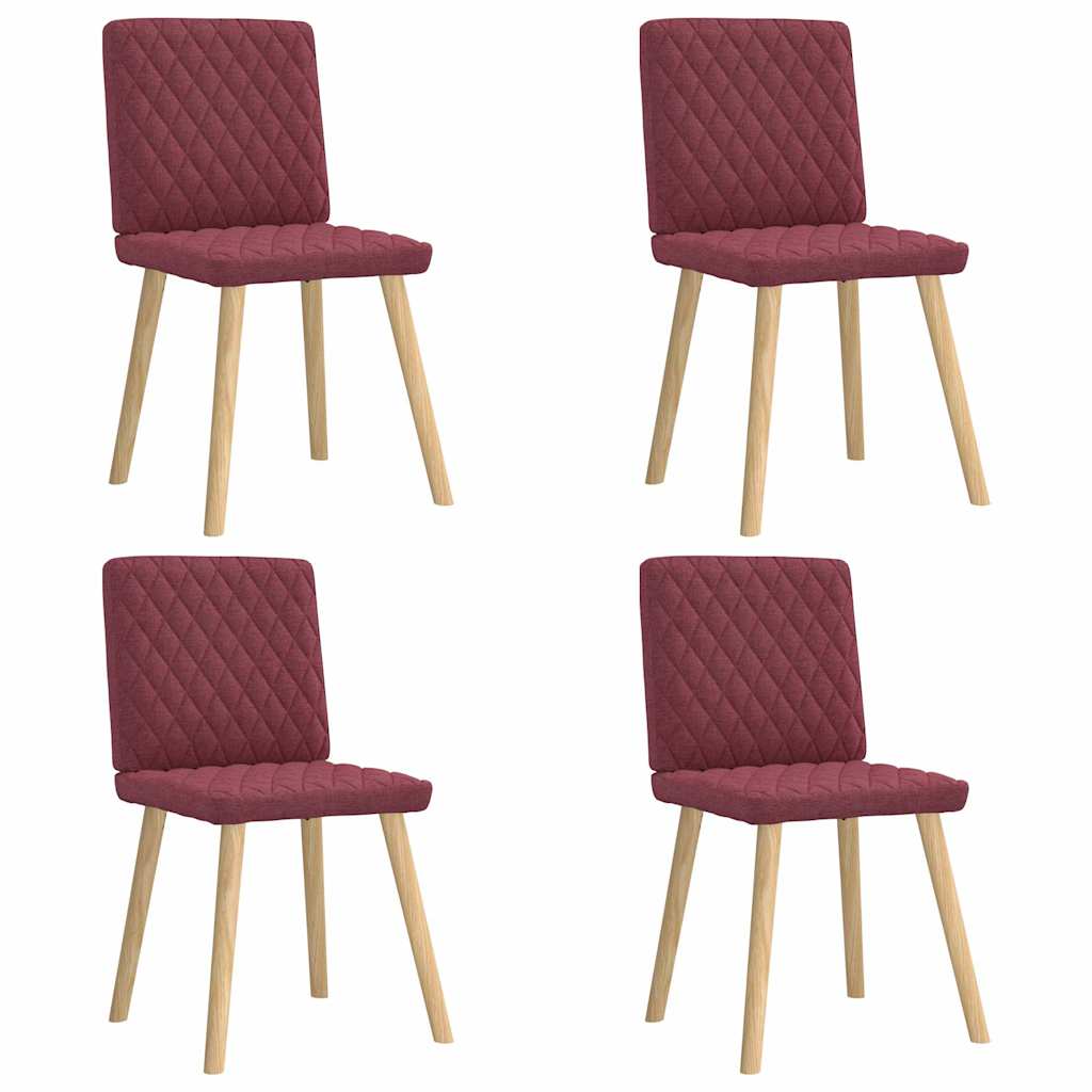 Sillas De Comedor 2 Unidades Tela Rojo Tinto