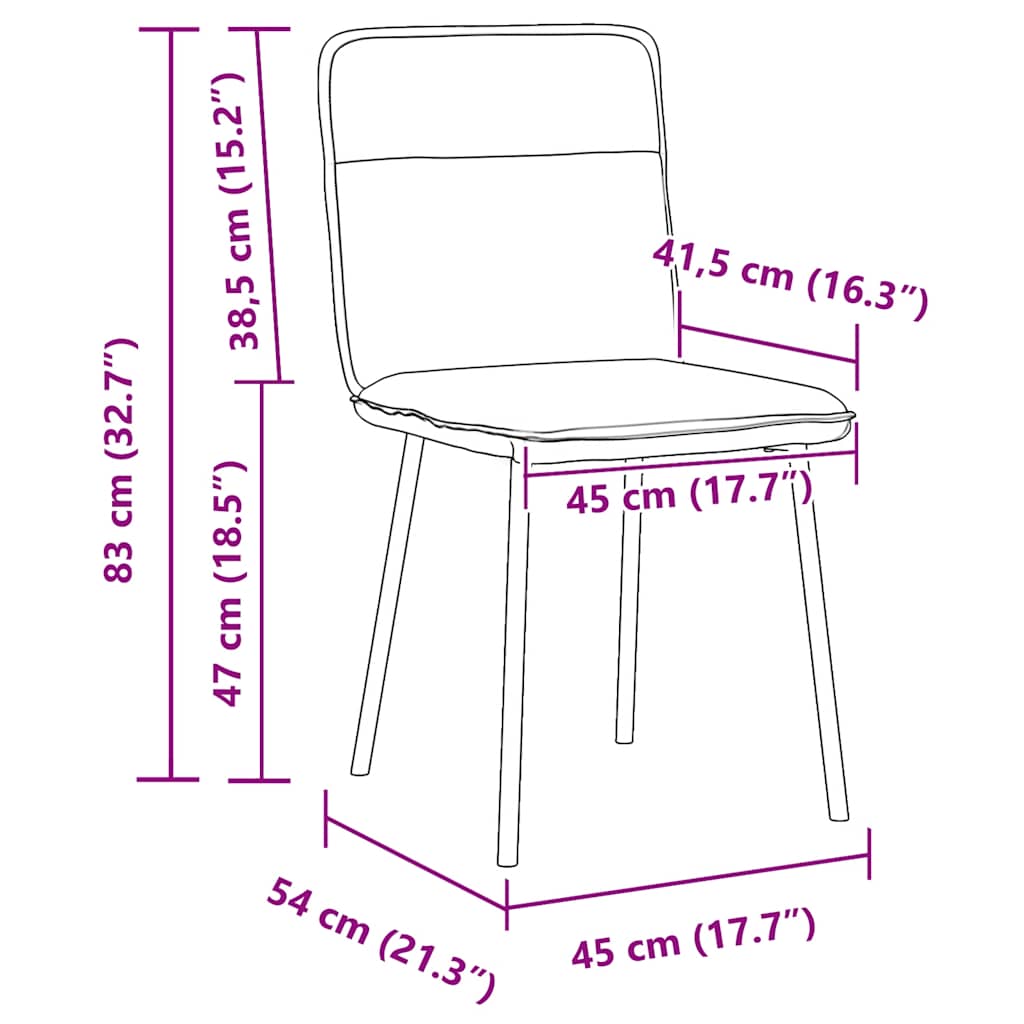 Sillas De Comedor 4 Unidades Terciopelo