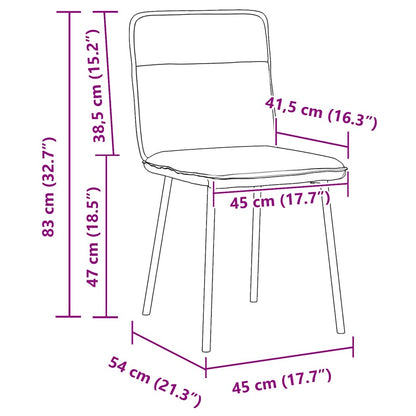Sillas De Comedor 4 Unidades Terciopelo