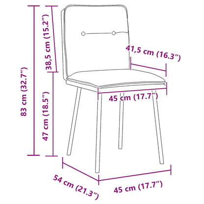 Sillas De Comedor 4 Unidades Terciopelo