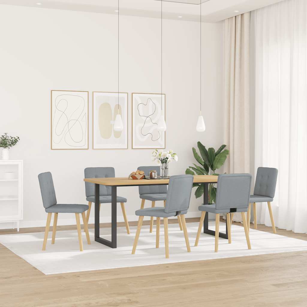Sillas De Comedor 6 Unidades De Tela