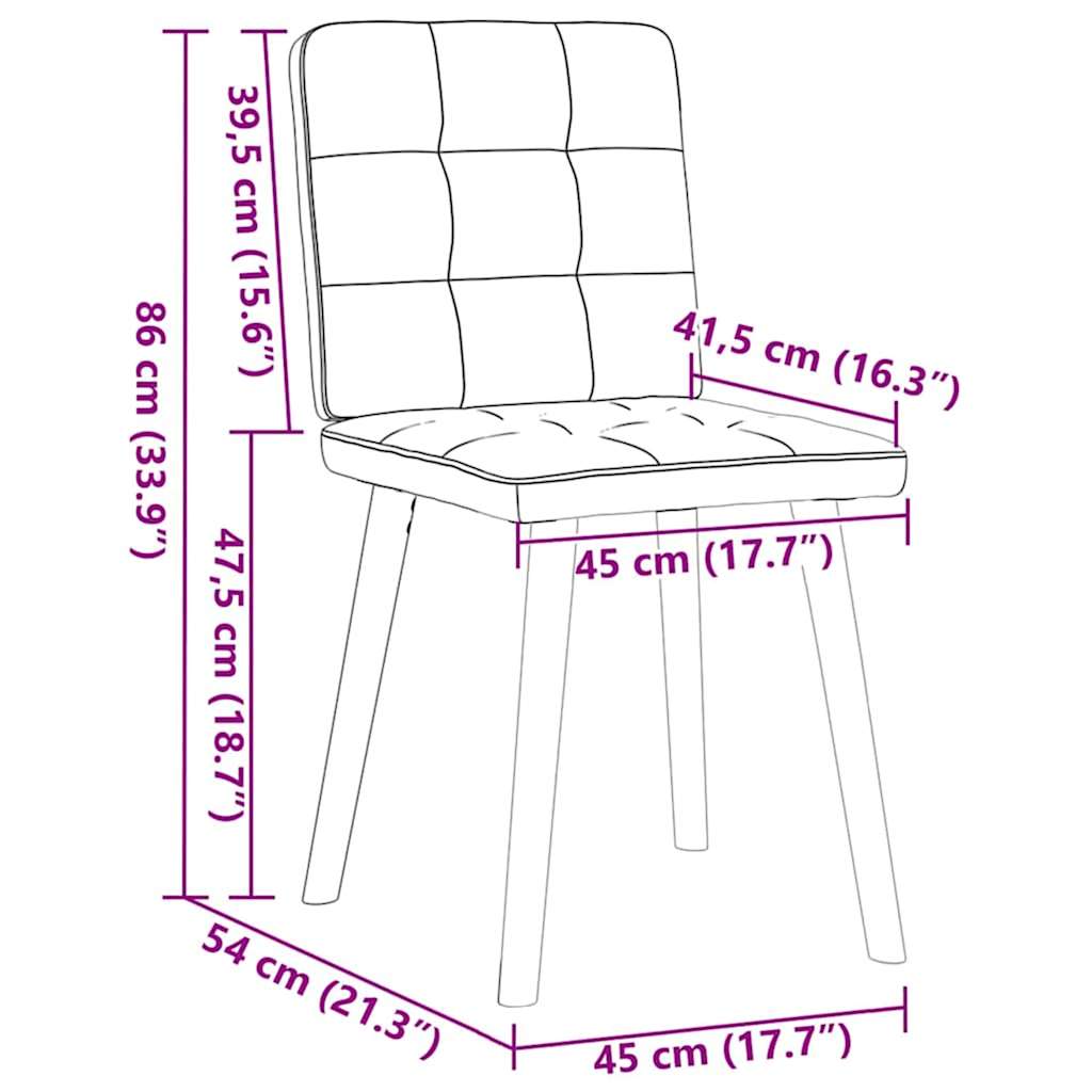 Sillas De Comedor 6 Unidades De Tela