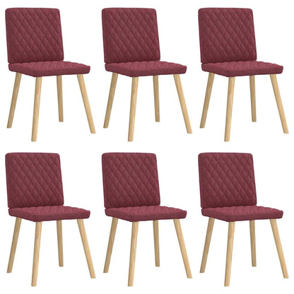 Sillas De Comedor 2 Unidades Tela Rojo Tinto