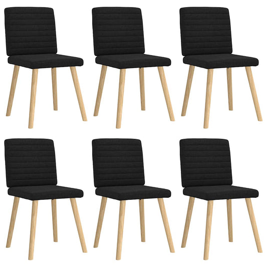 Sillas De Comedor Giratorias 6 Unidades Tela Negras