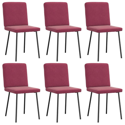 Sillas De Comedor 2 Unidades Terciopelo Rojo Tinto