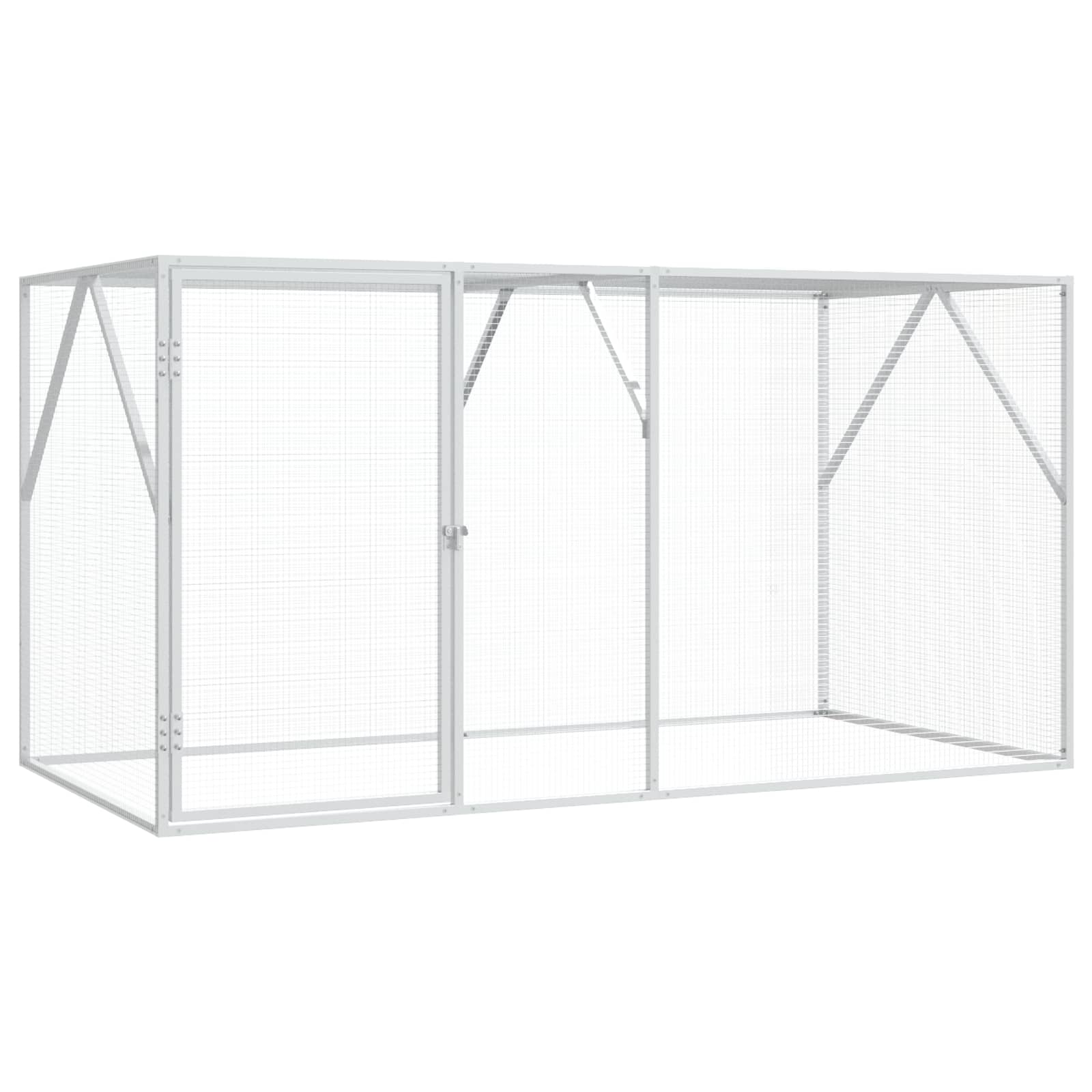 Jaula Para Aves Antracita 210 X 304 X 213 Cm Acero Galvanizado