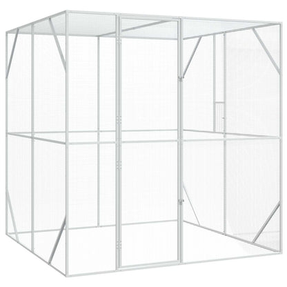 Jaula Para Aves Antracita 210 X 304 X 213 Cm Acero Galvanizado
