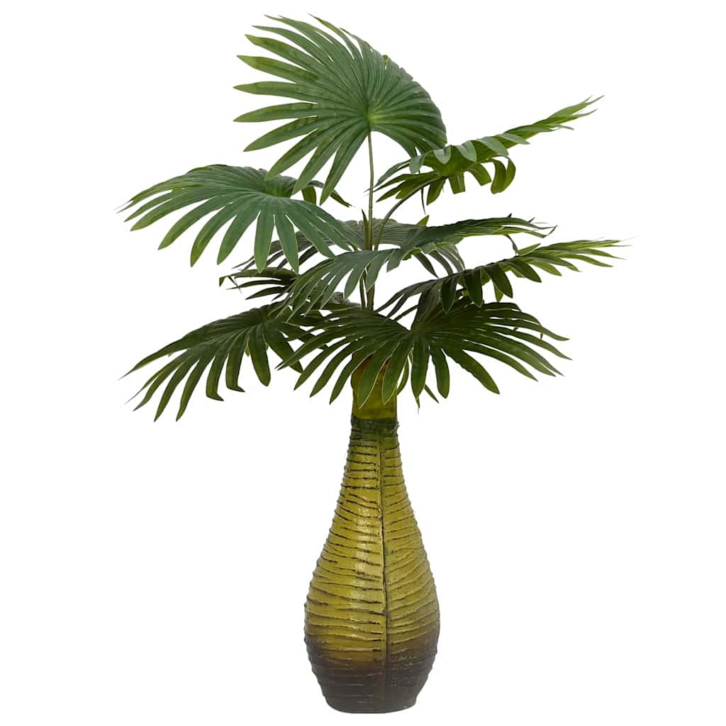 Planta De Palma Artificial 9 Hojas Verde