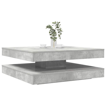 Mesa De Centro Giratoria 360 Grados Envejecida 70X70X34,5 Cm