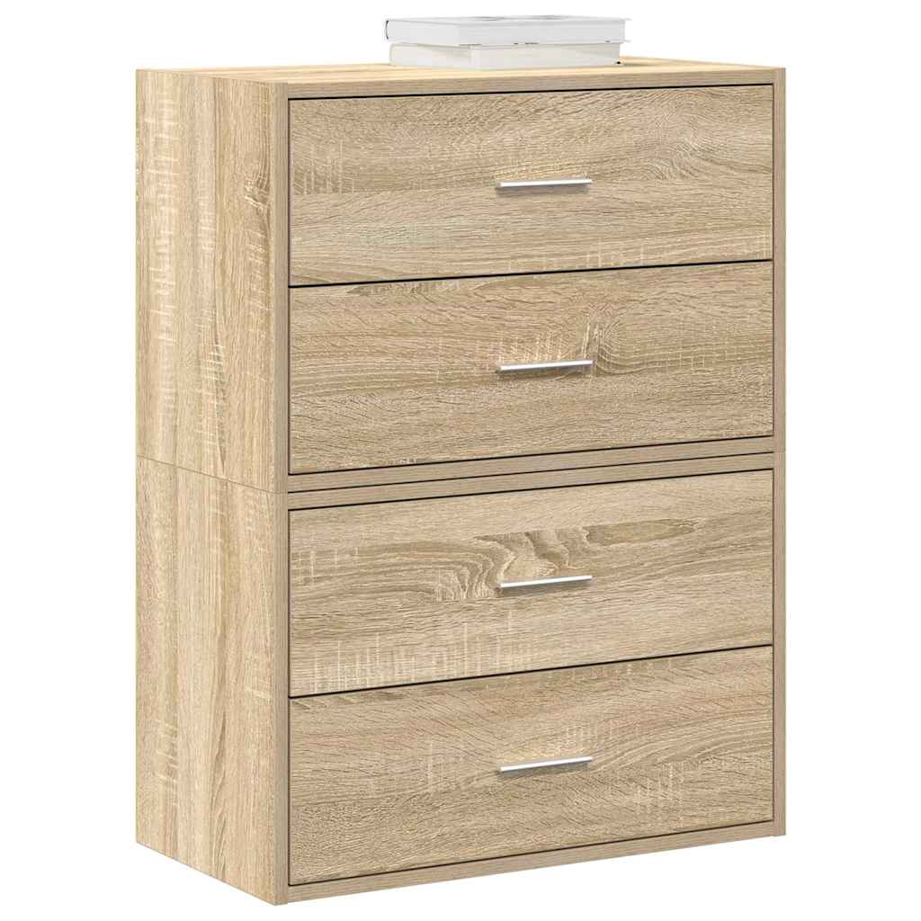 Armario Con 2 Cajones 60X31X40 Cm Madera De Ingeniería
