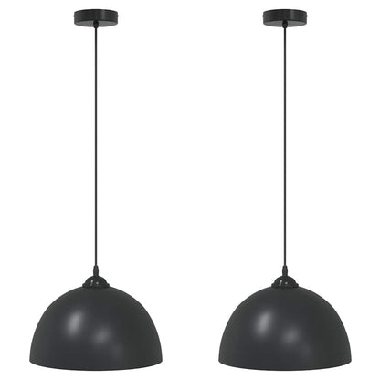 Lámparas Colgantes 2 Uds Regulable En Altura E27 Ø 30 Cm