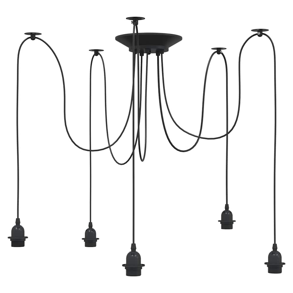 Lámpara Colgante E27 Metal Negro