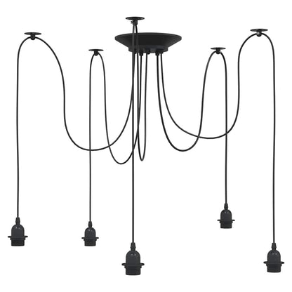 Lámpara Colgante E27 Metal Negro