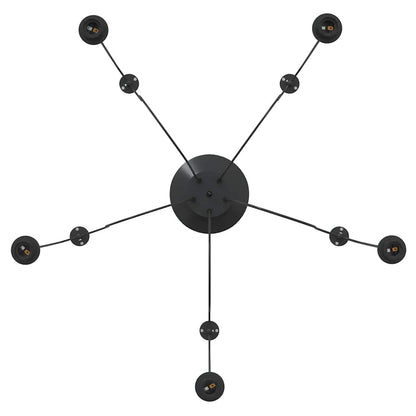 Lámpara Colgante E27 Metal Negro