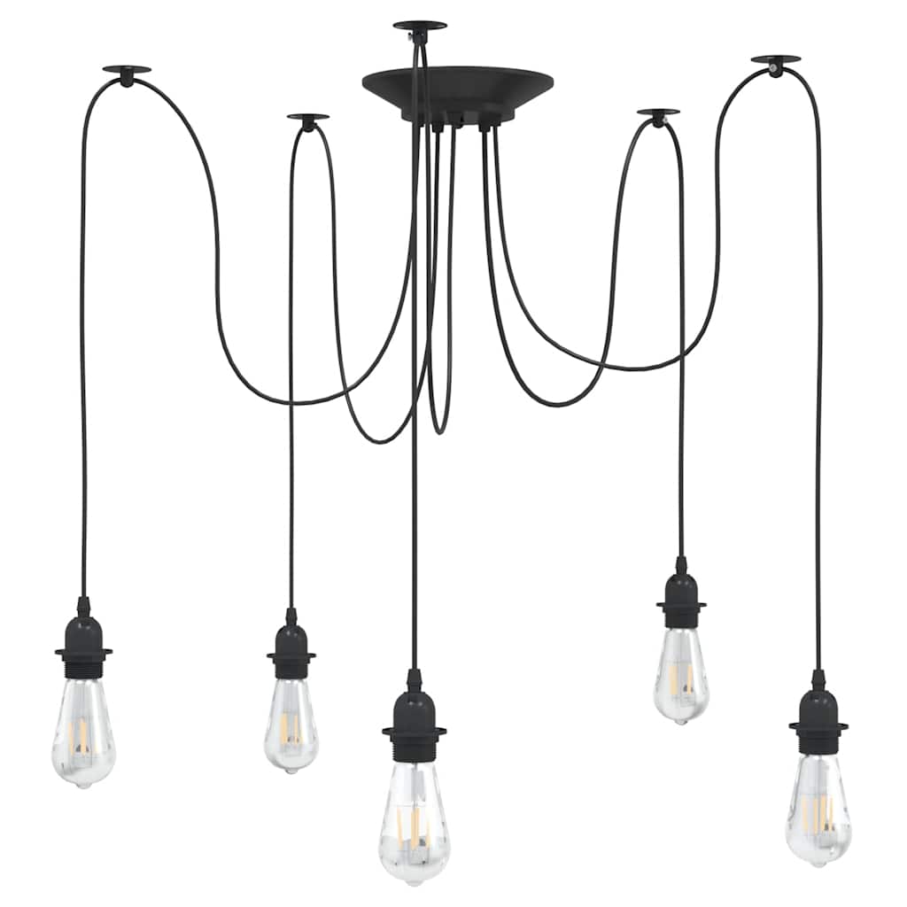 Lámpara Colgante E27 Metal Negro