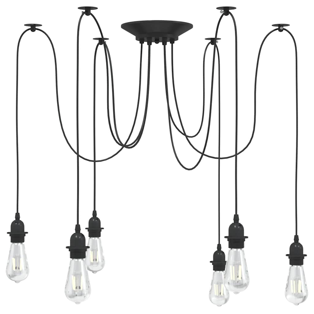 Lámpara Colgante E27 Metal Negro