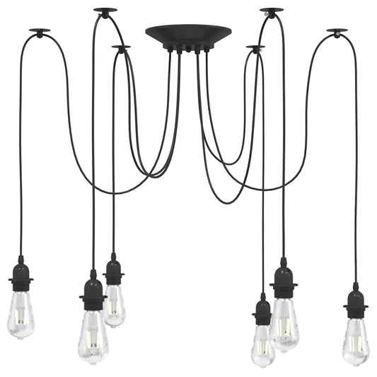 Lámpara Colgante E27 Metal Negro