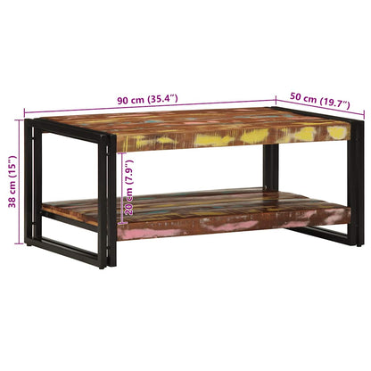 Mesa De Centro Multicolor 90X50X38 Cm