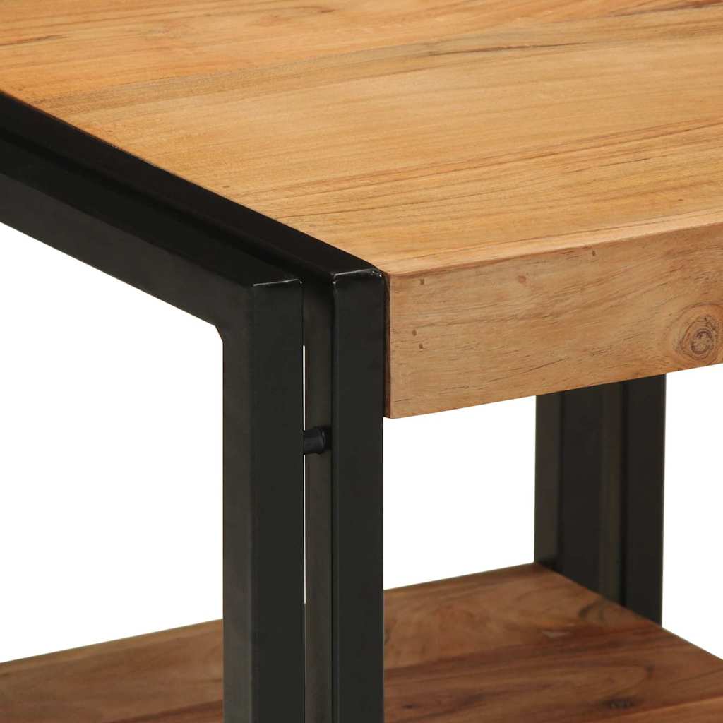 Mesa De Café Marrón Madera De Acacia Sólida