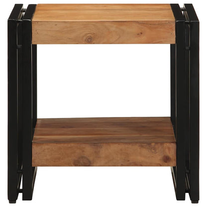 Mesa De Café Marrón Madera De Acacia Sólida