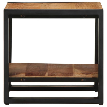 Mesa De Café Marrón Madera De Acacia Sólida