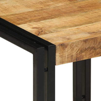 Mesa De Café Marrón Madera De Mango Maciza