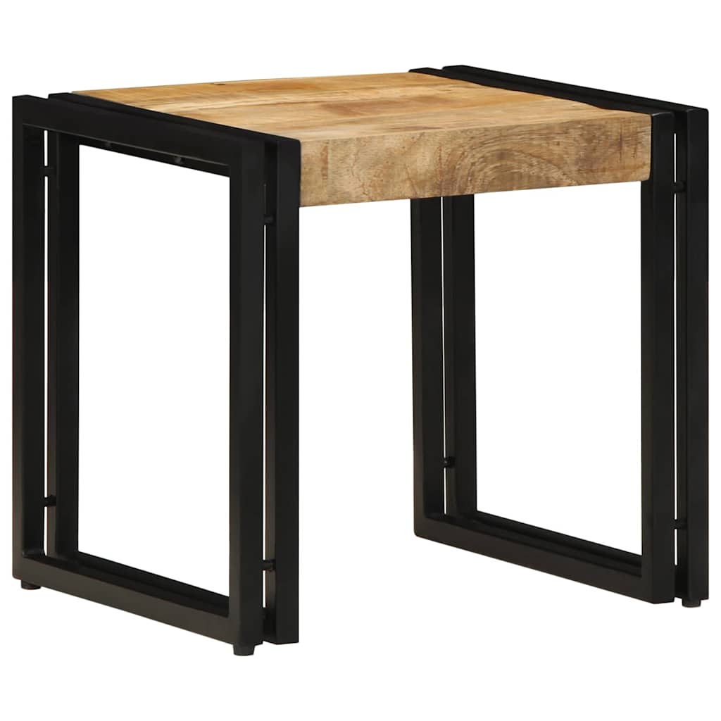 Mesa De Café Marrón Madera De Mango Maciza
