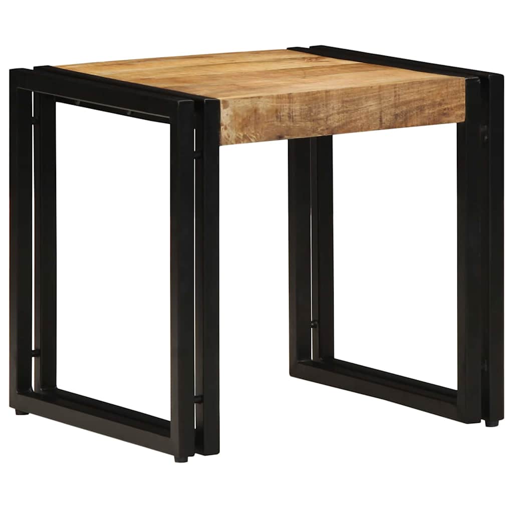 Mesa De Café Marrón Madera De Mango Maciza