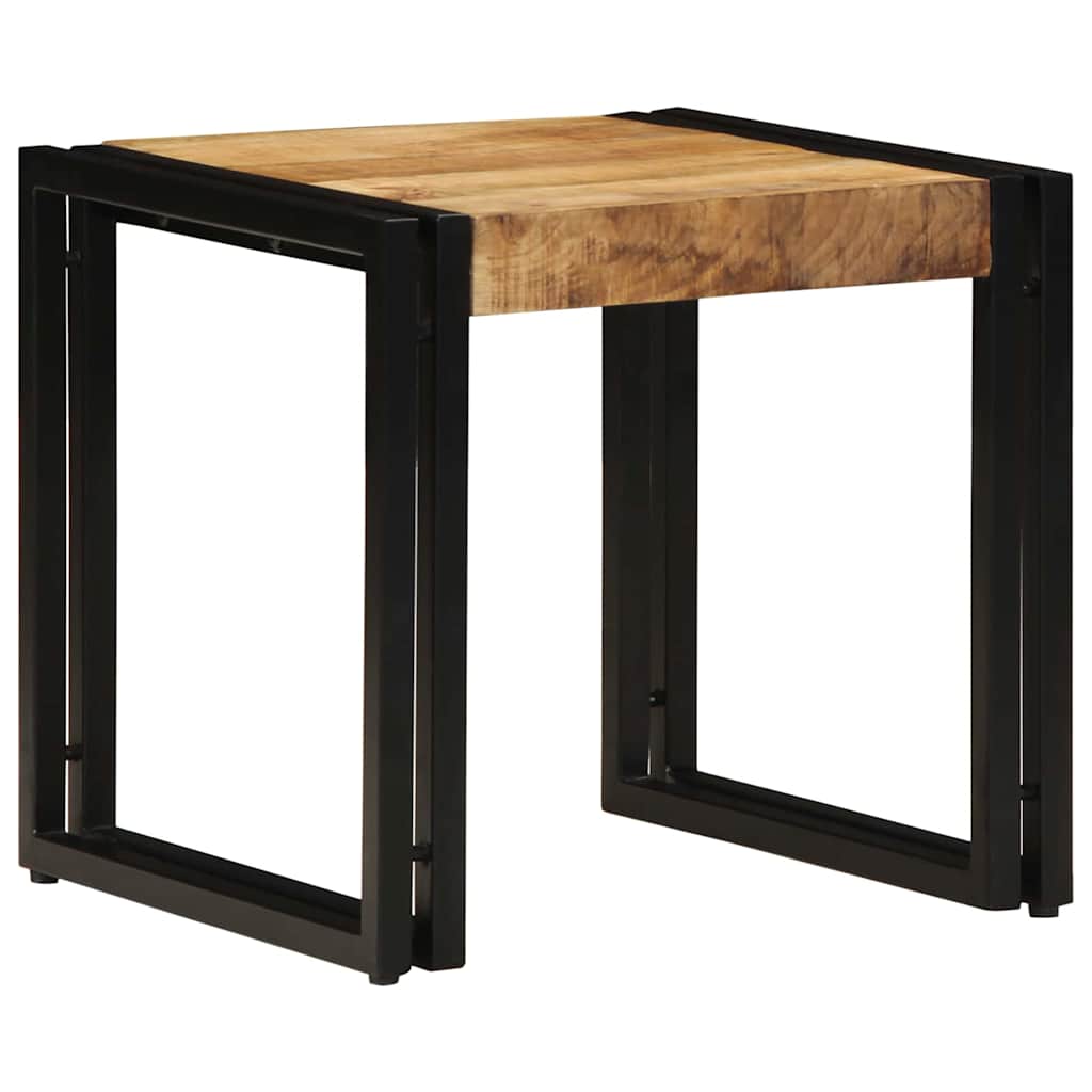 Mesa De Café Marrón Madera De Mango Maciza
