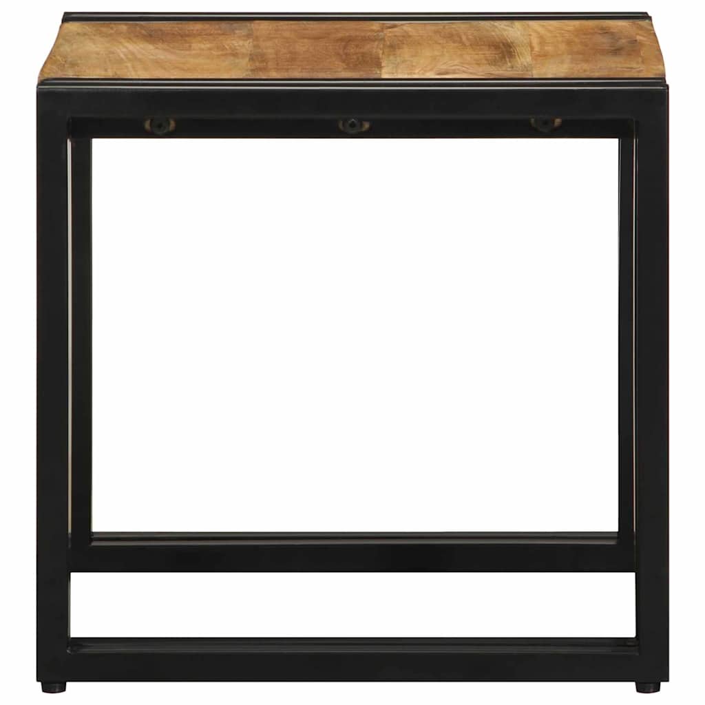 Mesa De Café Marrón Madera De Mango Maciza