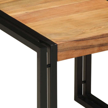 Mesa De Café Marrón Madera De Acacia Sólida