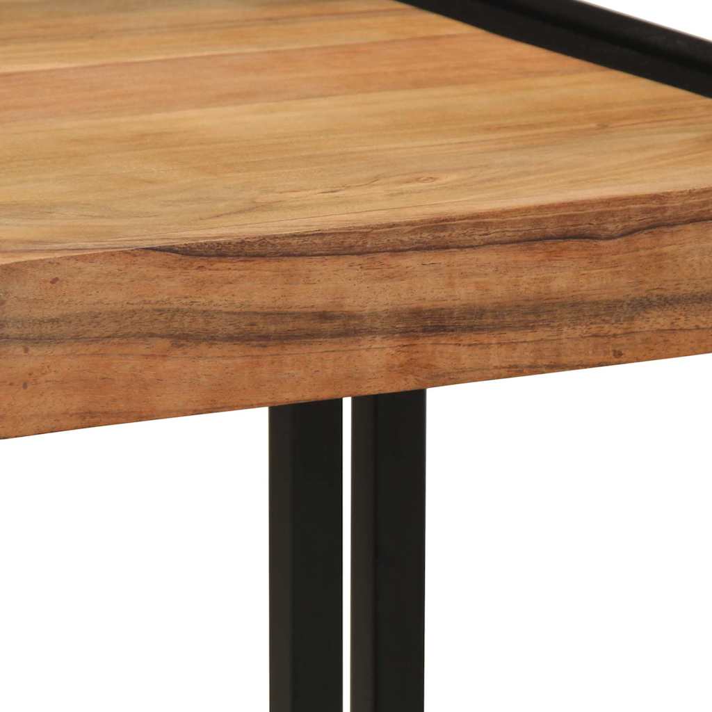 Mesa De Café Marrón Madera De Acacia Sólida