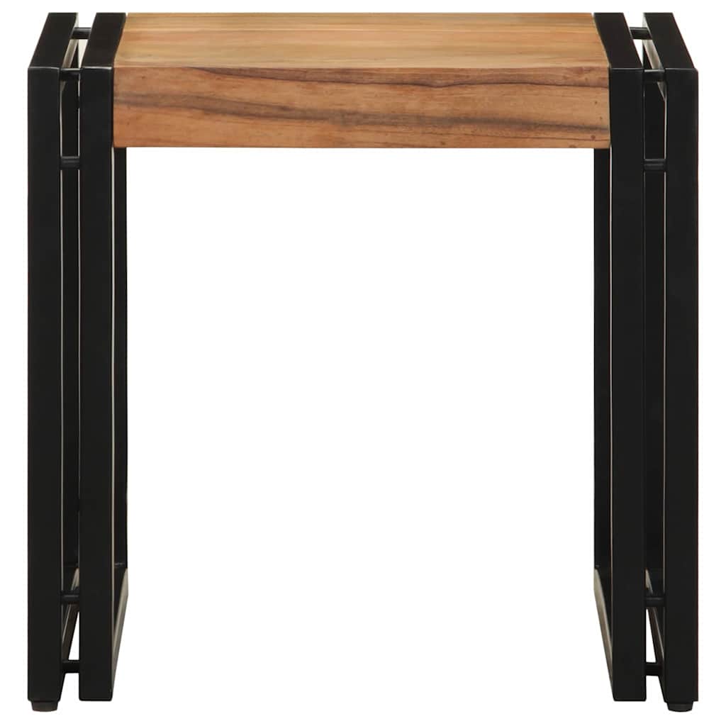 Mesa De Café Marrón Madera De Acacia Sólida