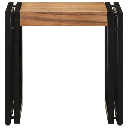Mesa De Café Marrón Madera De Acacia Sólida
