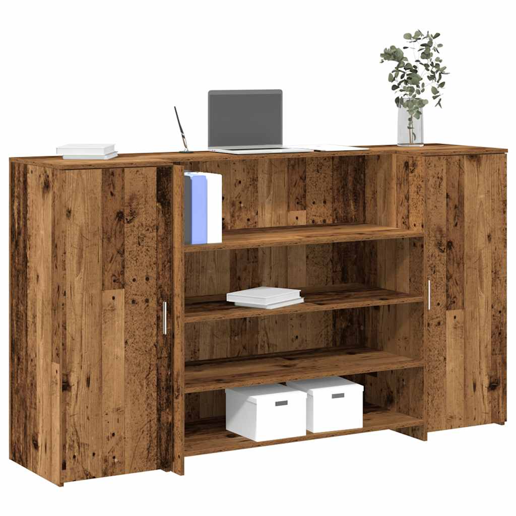 Escritorio De Recepción Roble 180X50X103,5 Cm Madera De Ingeniería