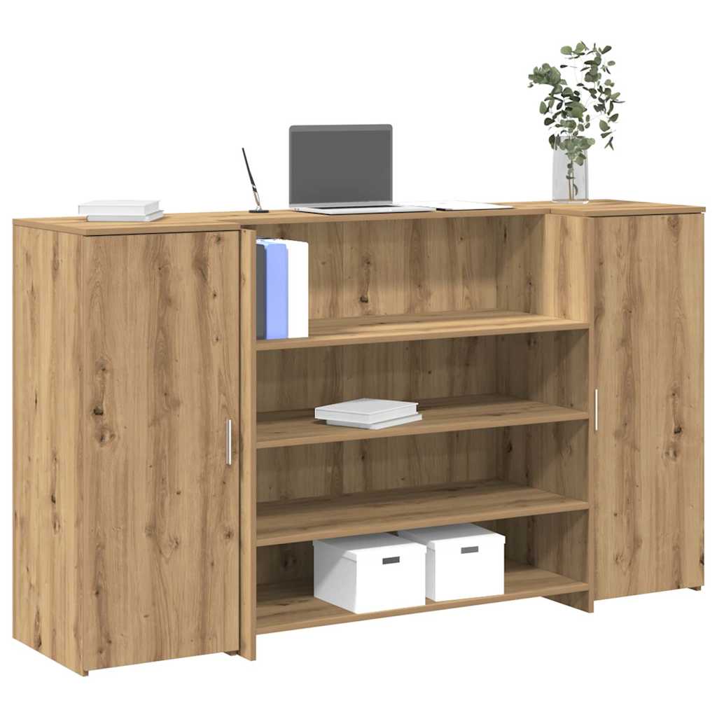 Escritorio De Recepción Roble 180X50X103,5 Cm Madera De Ingeniería