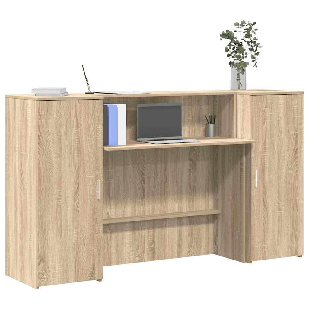 Escritorio De Recepción Roble 180X50X103,5 Cm Madera De Ingeniería