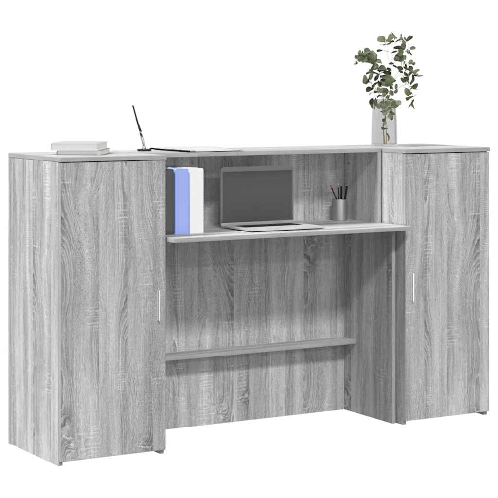 Escritorio De Recepción Roble 180X50X103,5 Cm Madera De Ingeniería