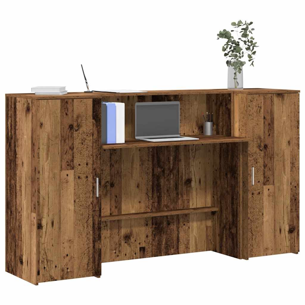 Escritorio De Recepción Roble 180X50X103,5 Cm Madera De Ingeniería