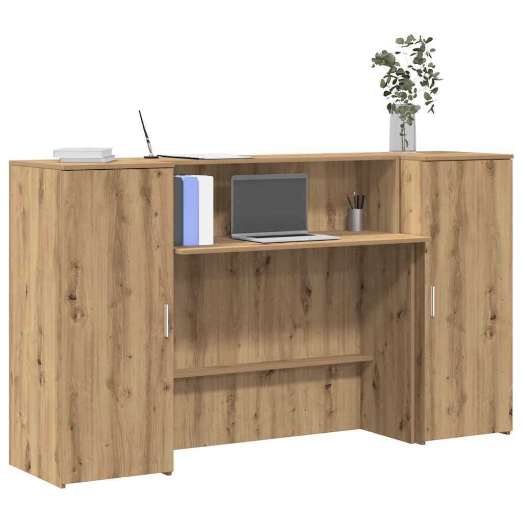 Escritorio De Recepción Roble 180X50X103,5 Cm Madera De Ingeniería